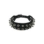 Leren nekband choker met 2 rijen spikes Leren nekband choker met 2 rijen spikes